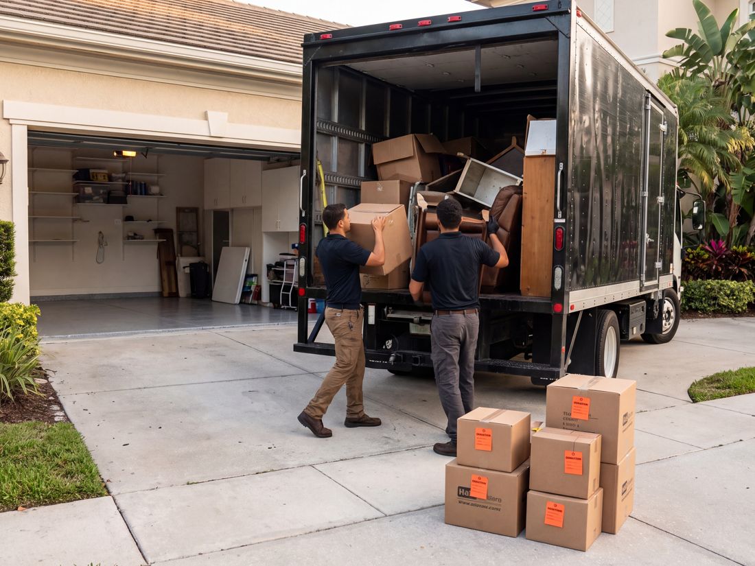 Loading the truck with everything marked gone